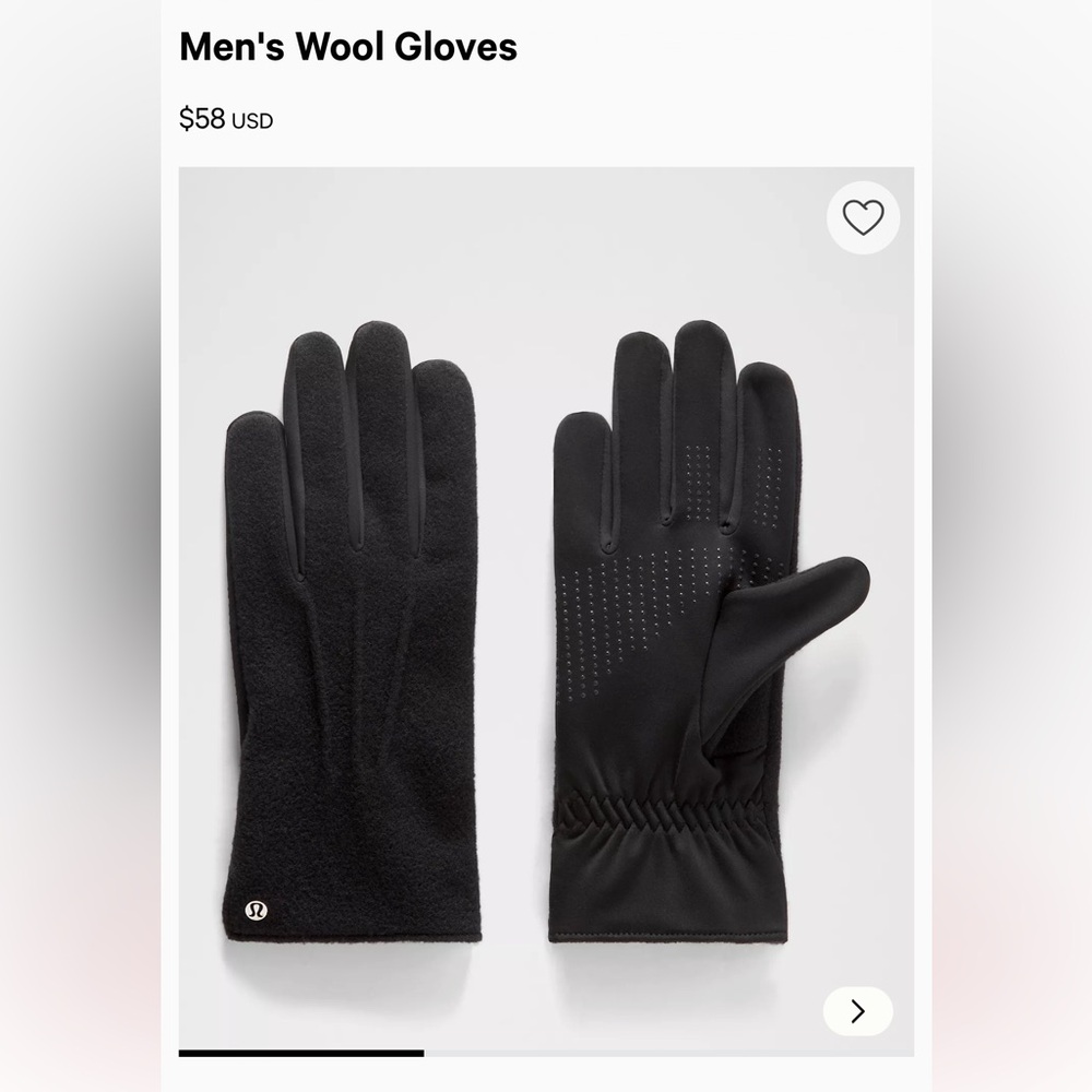 ✨Lululemon Black Wool Gloves